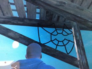 One of the mysterious spider webs in GTAV.